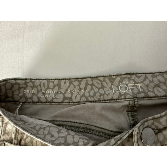 Ann Taylor LOFT Women Modern Skinny Ankle Jeans Leopard Denim. Size: 25/0 - Picture 11 of 12